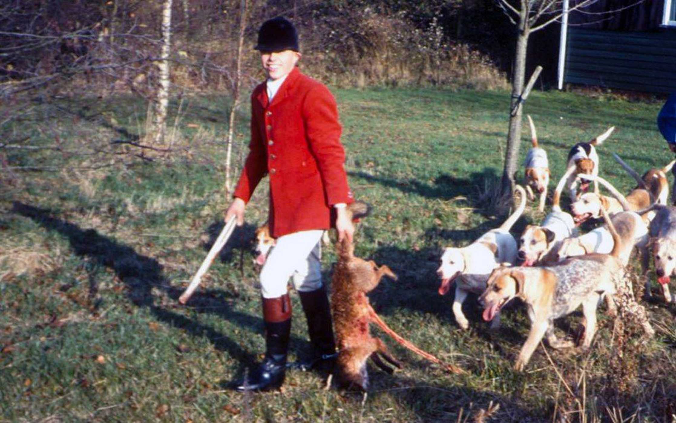 A fox hunter walking