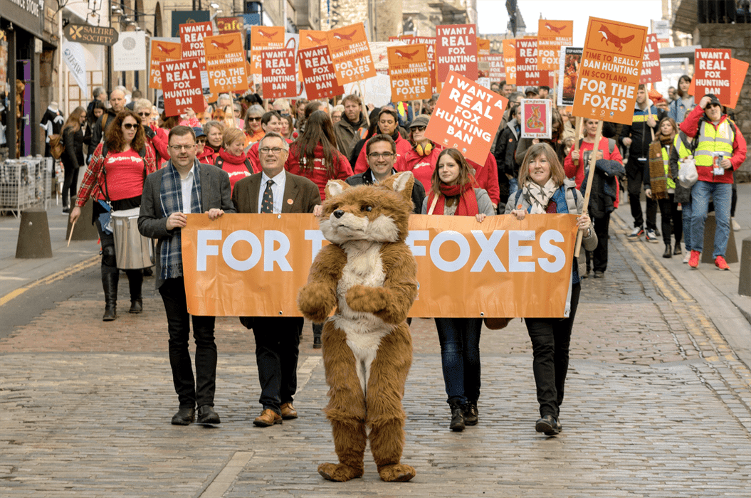 End Fox Hunting March in Scotland